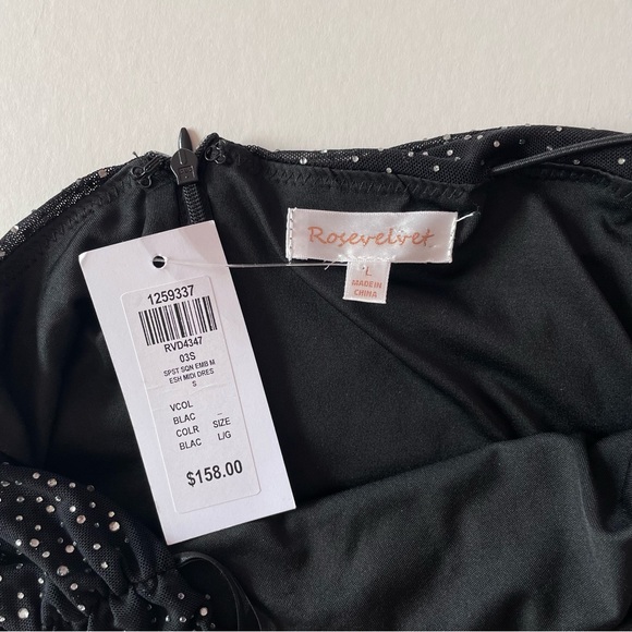 Honey Sparkle Strappy Mesh Dress in Black - Picture 8 of 8